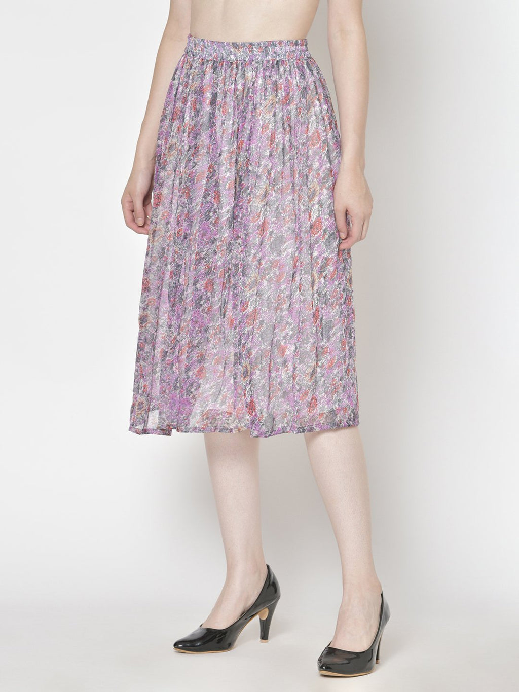 Printed Midi Skirt
