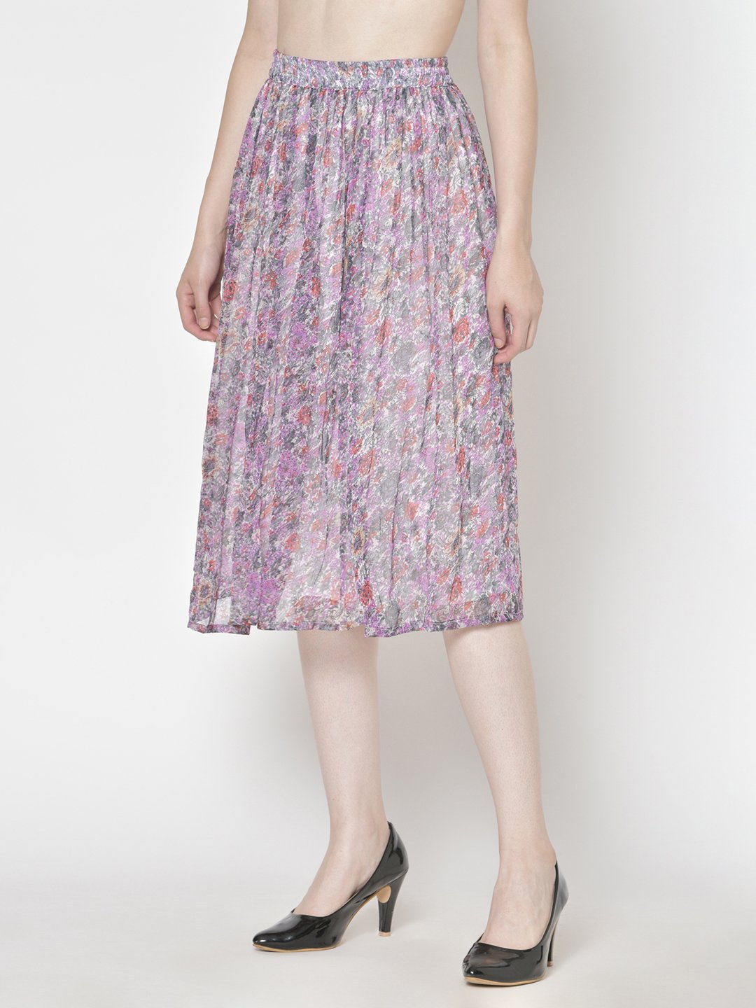 Printed Midi Skirt