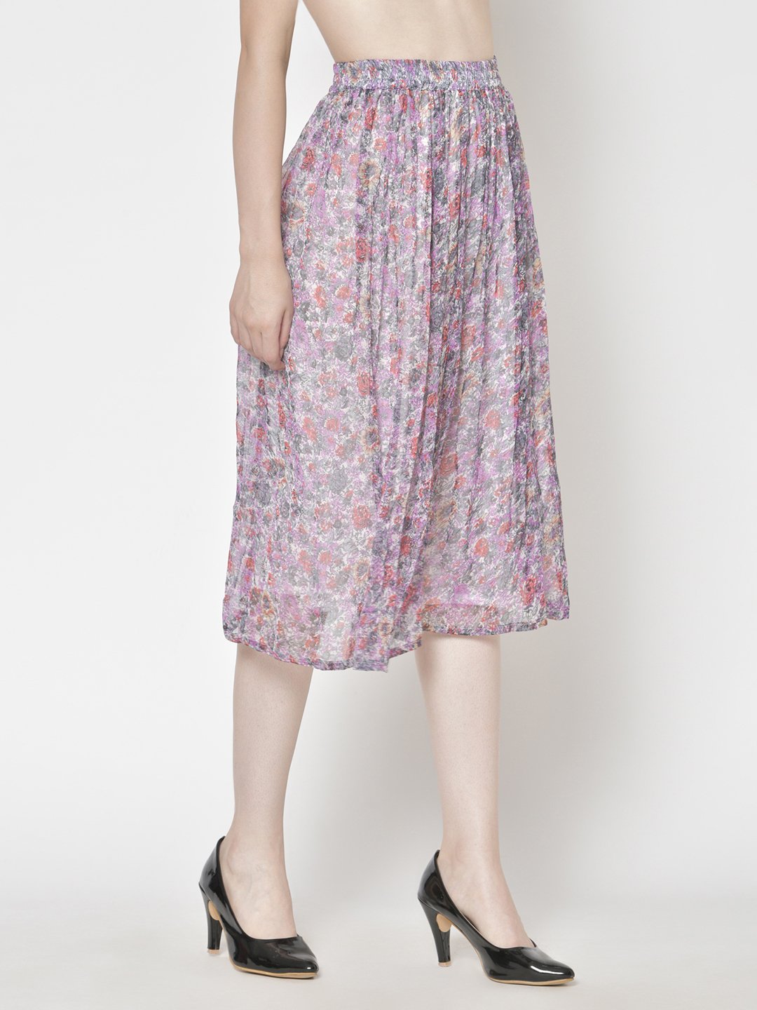 Printed Midi Skirt
