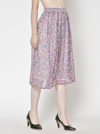 Printed Midi Skirt