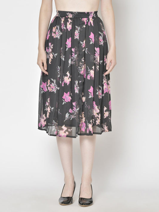 Printed Midi Skirt