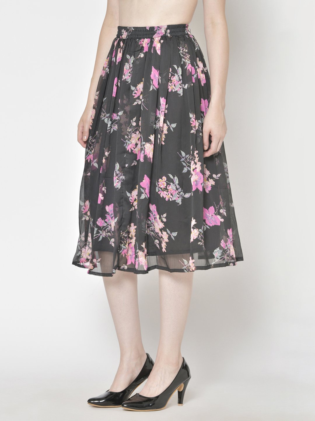 Printed Midi Skirt