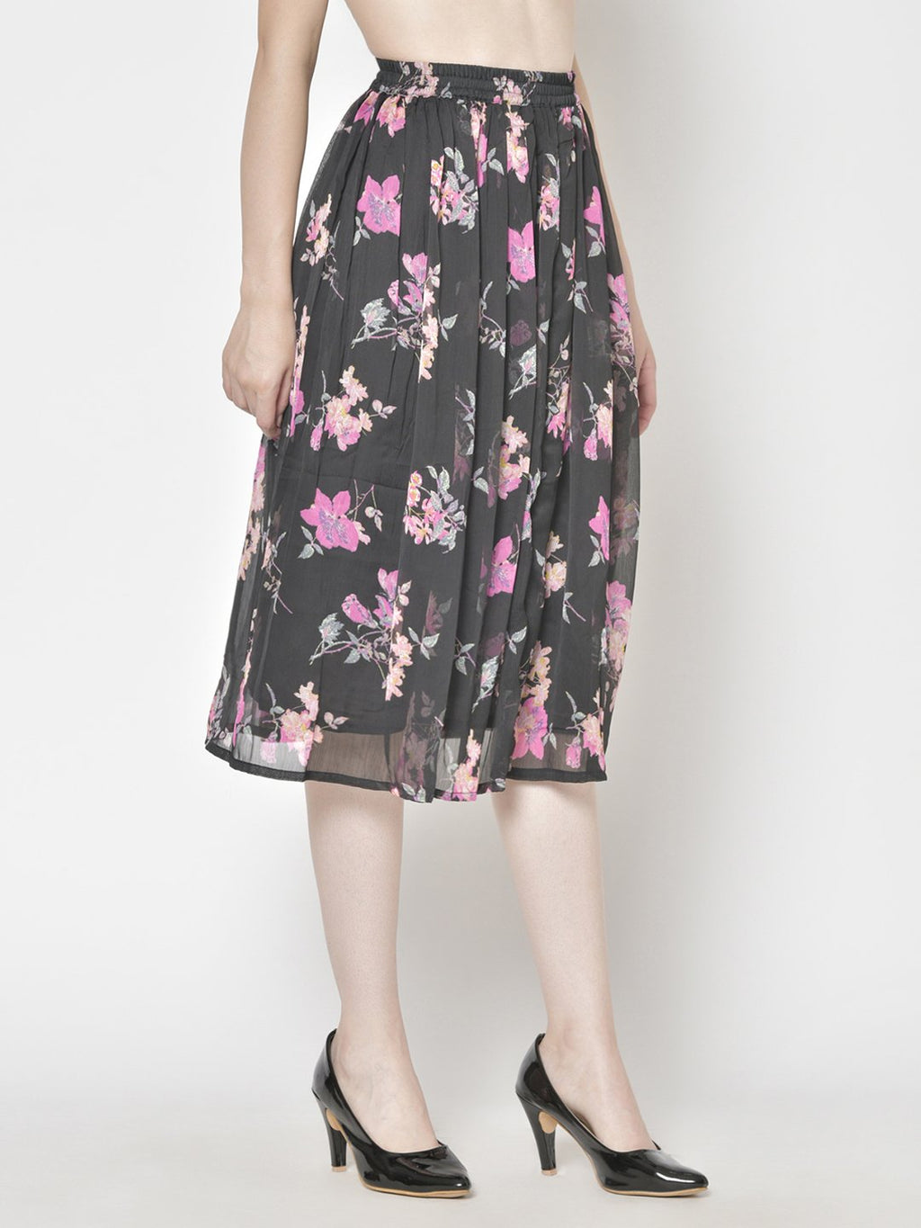 Printed Midi Skirt