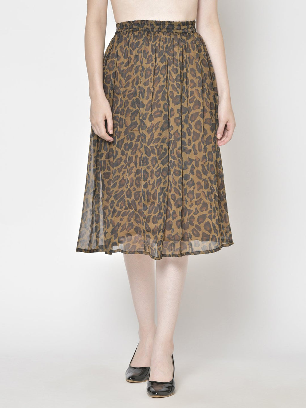 Printed Midi Skirt