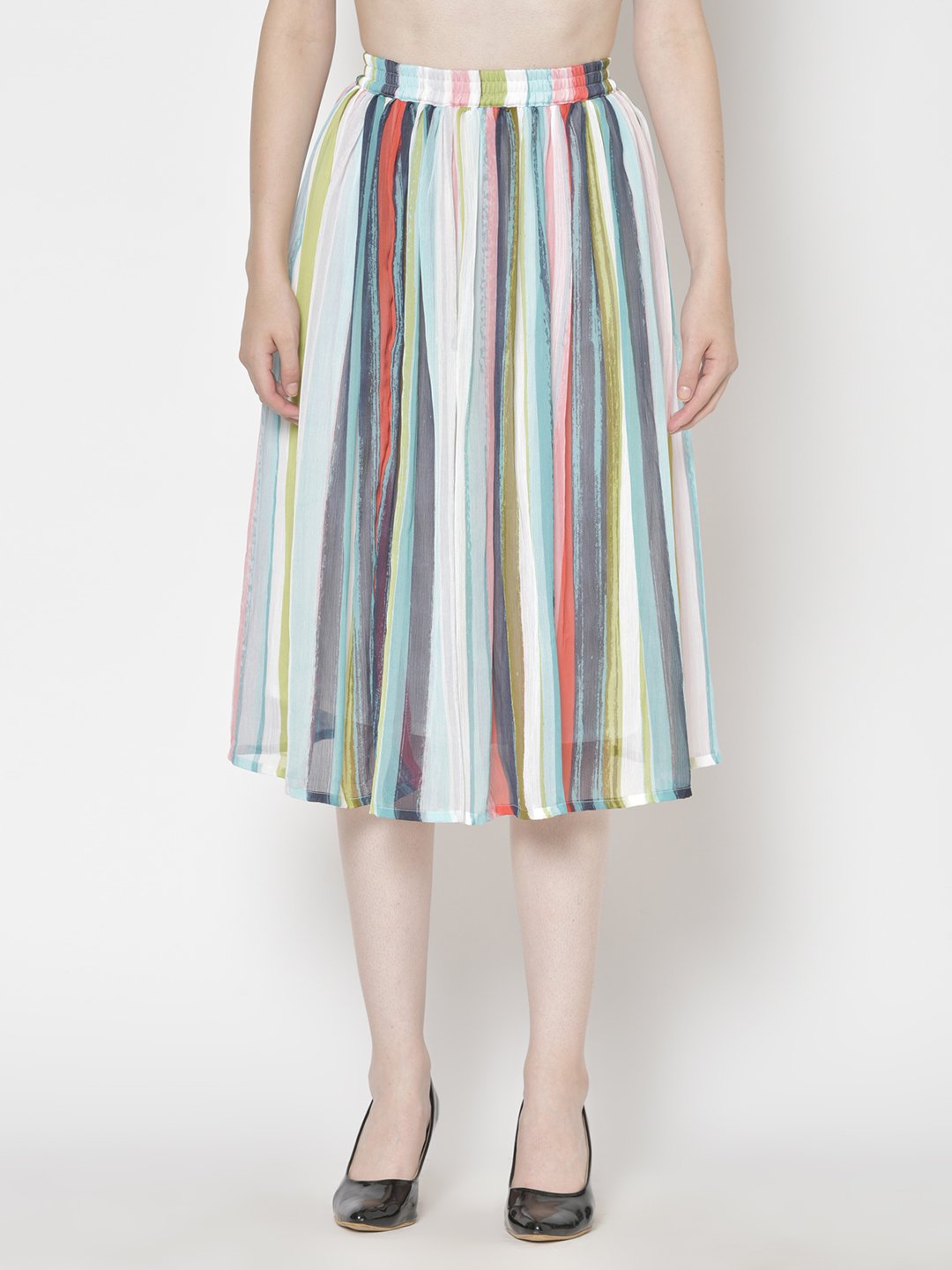 Printed Midi Skirt