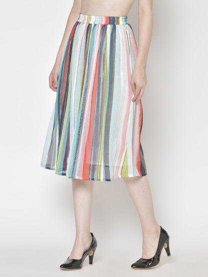 Printed Midi Skirt