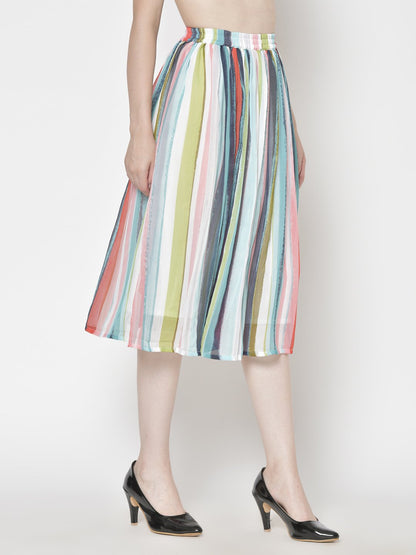 Printed Midi Skirt