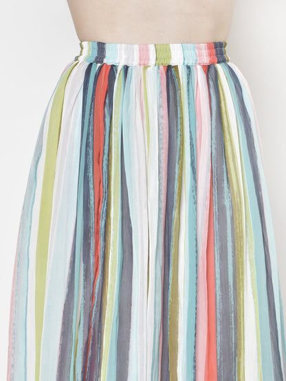Printed Midi Skirt