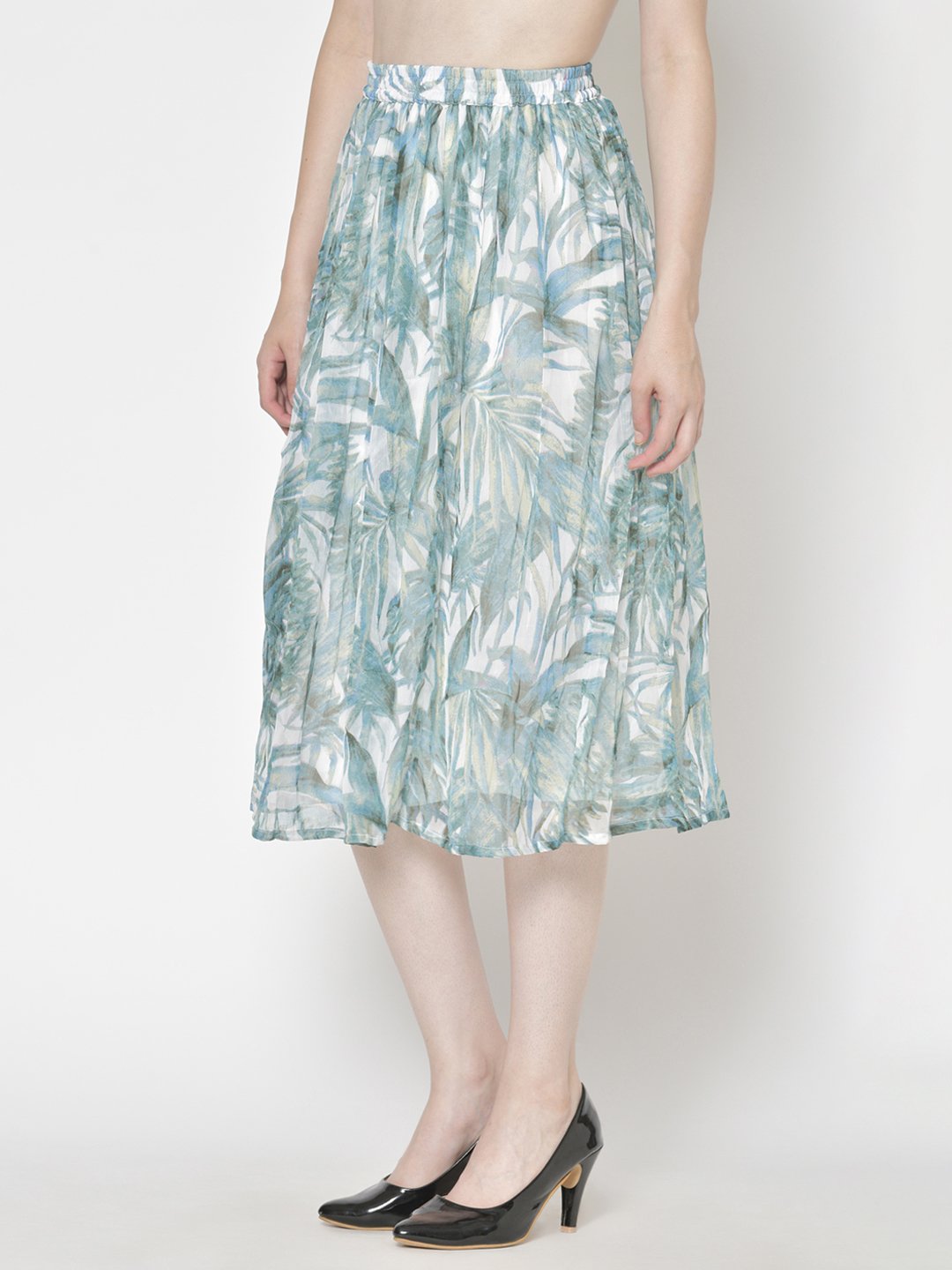 Printed Midi Skirt