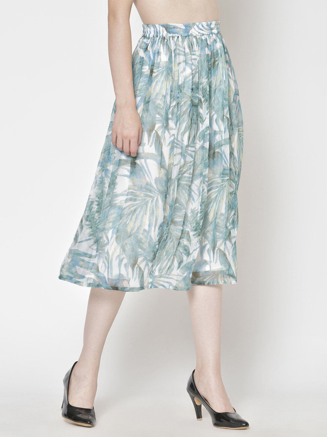 Printed Midi Skirt