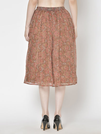 Printed Midi Skirt