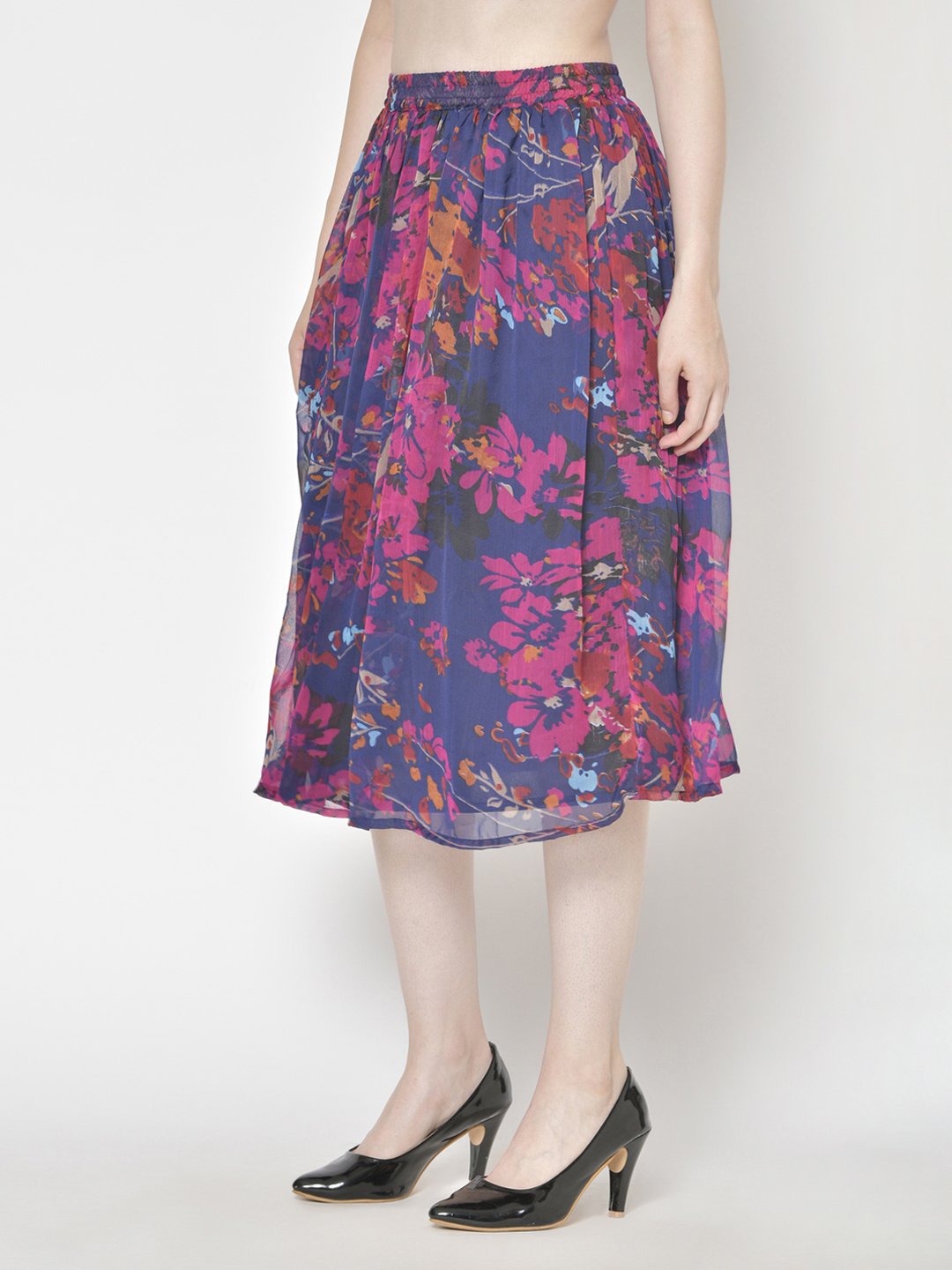 Printed Midi Skirt