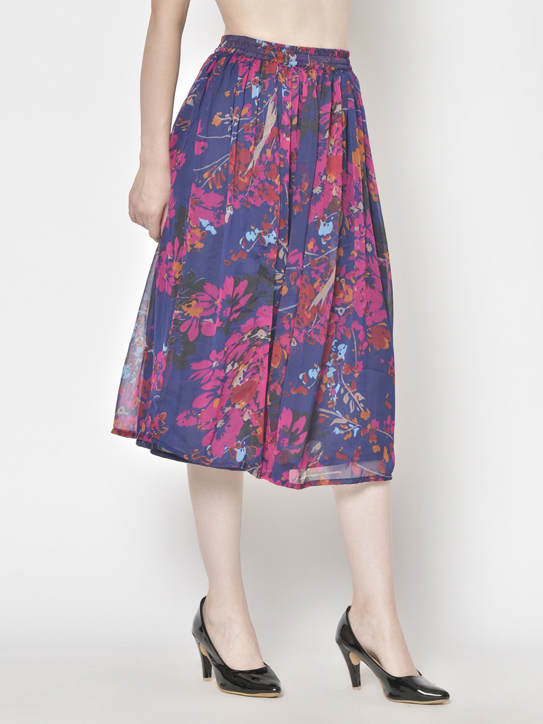 Printed Midi Skirt