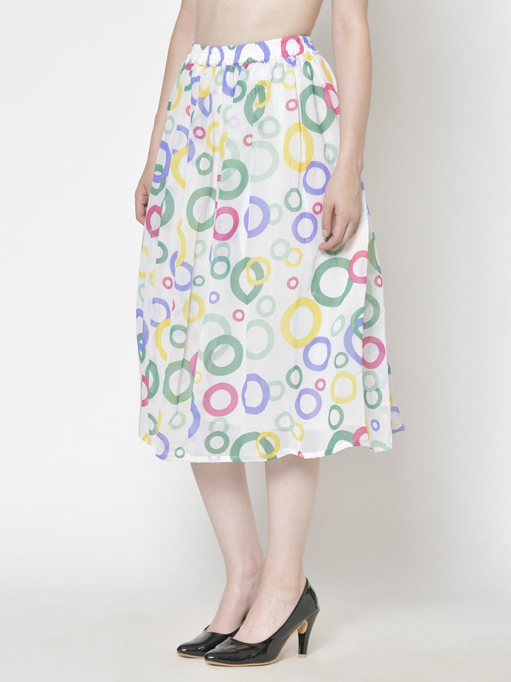 Printed Midi Skirt