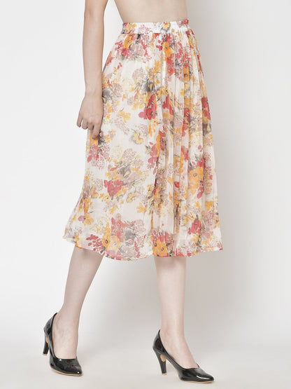 Printed Midi Skirt