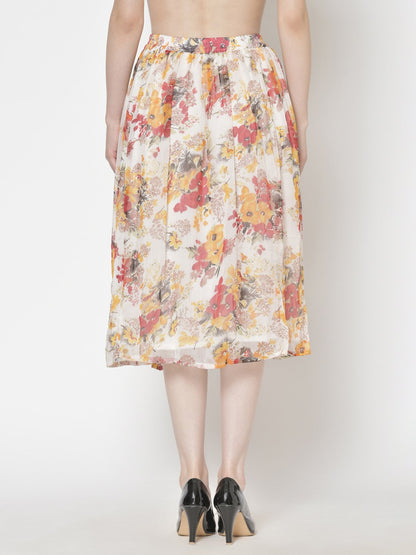 Printed Midi Skirt