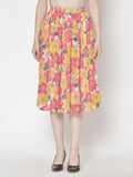 Printed Midi Skirt