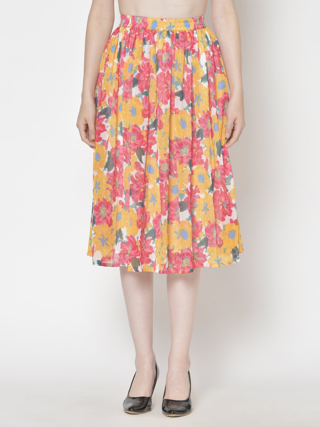 Printed Midi Skirt