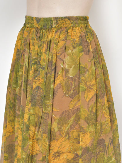 Printed Midi Skirt