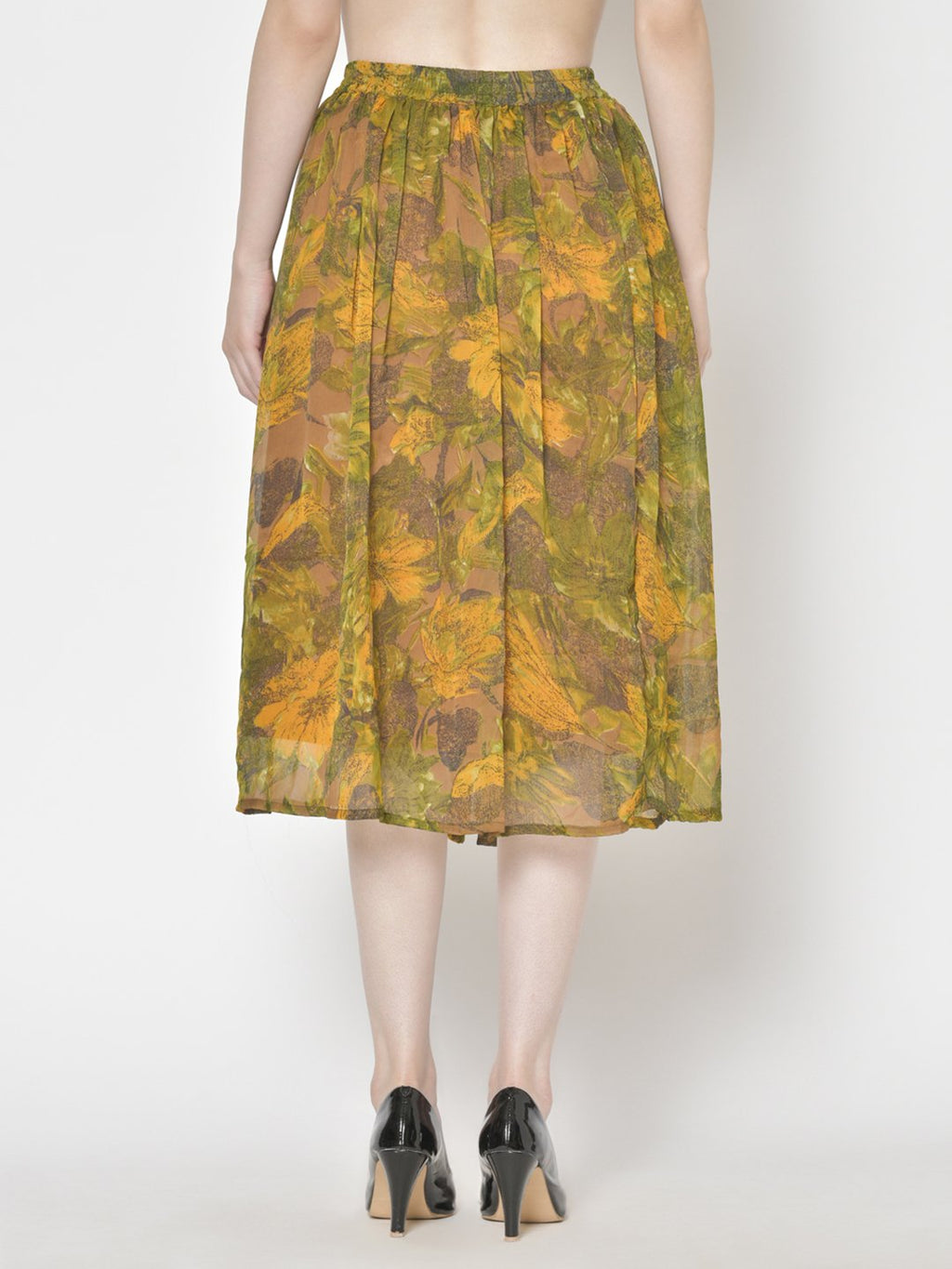 Printed Midi Skirt