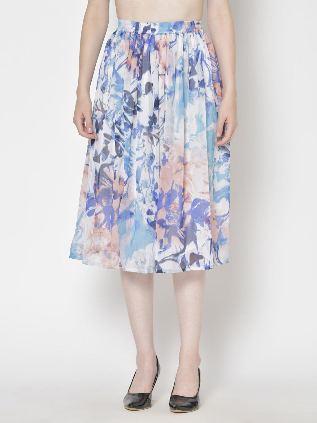 Printed Midi Skirt