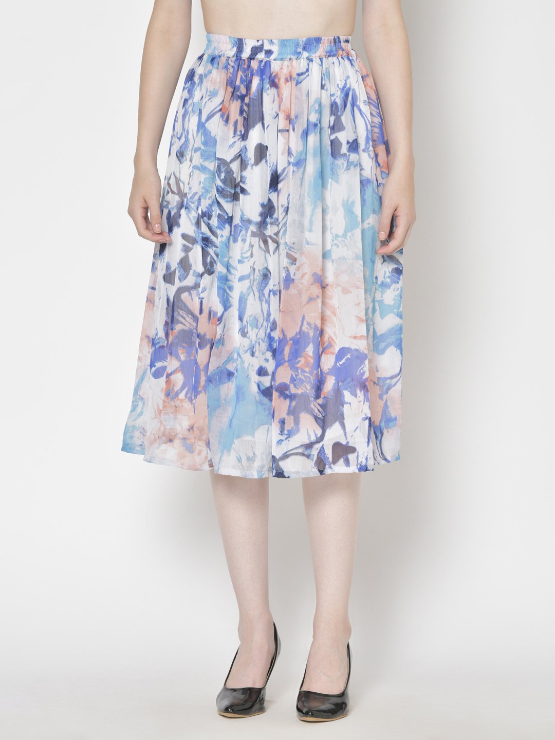 Printed Midi Skirt