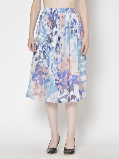 Printed Midi Skirt