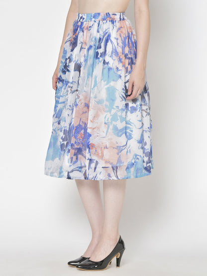 Printed Midi Skirt
