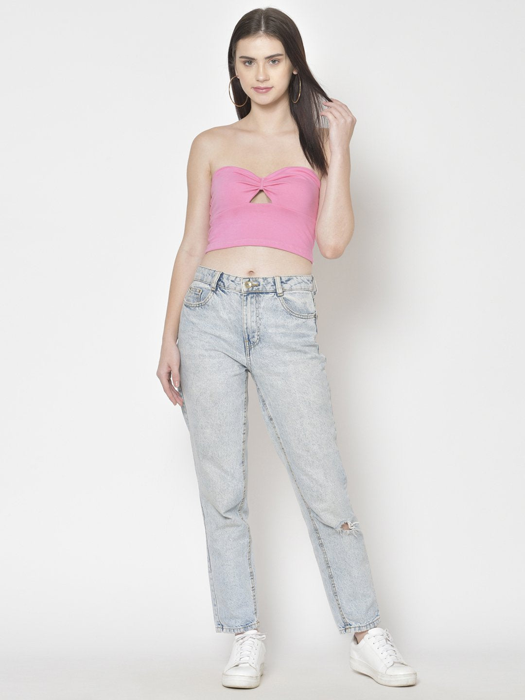 Cation Solid Pink Top