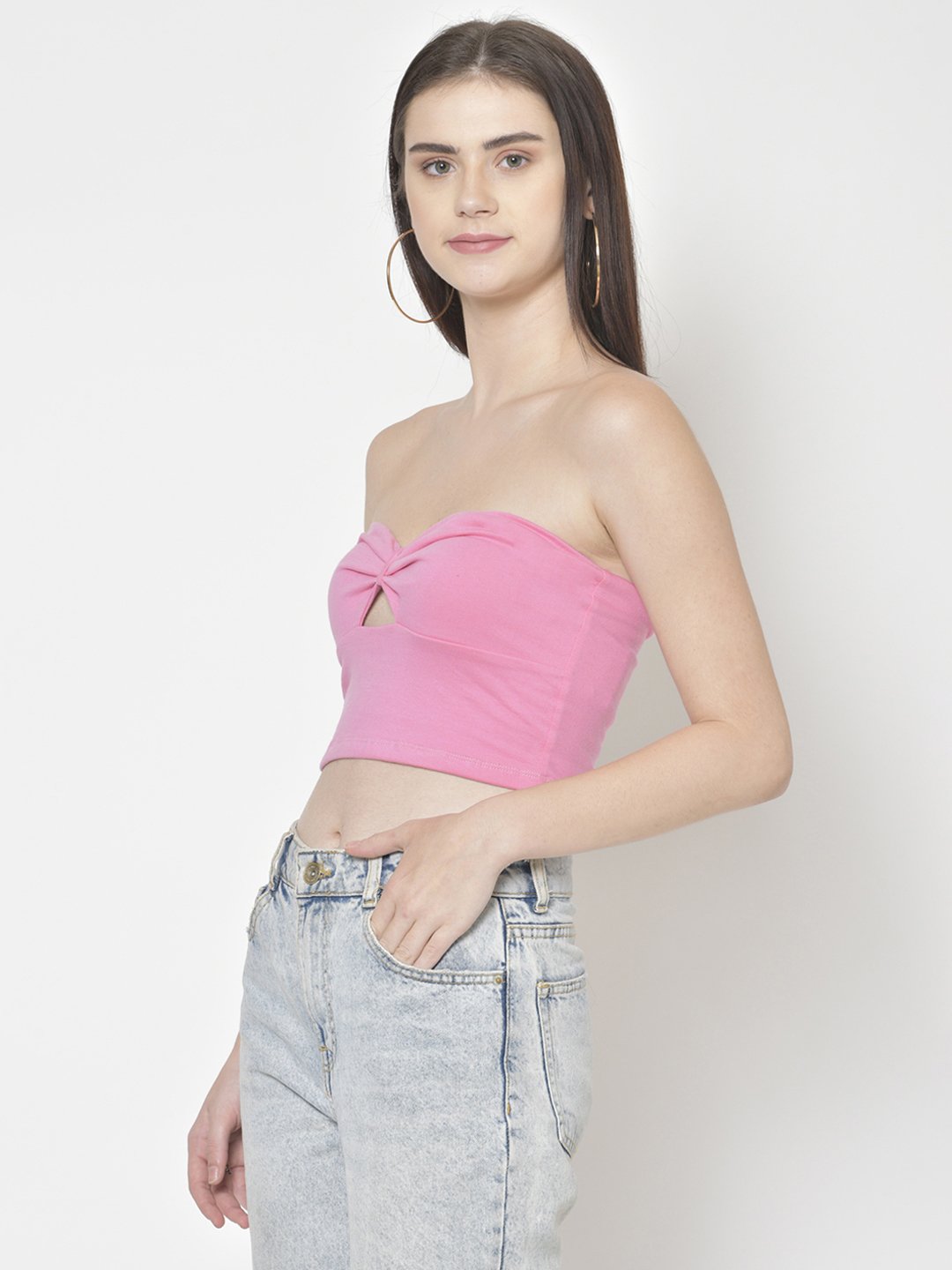 Cation Solid Pink Top