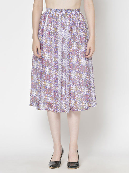 Printed Midi Skirt