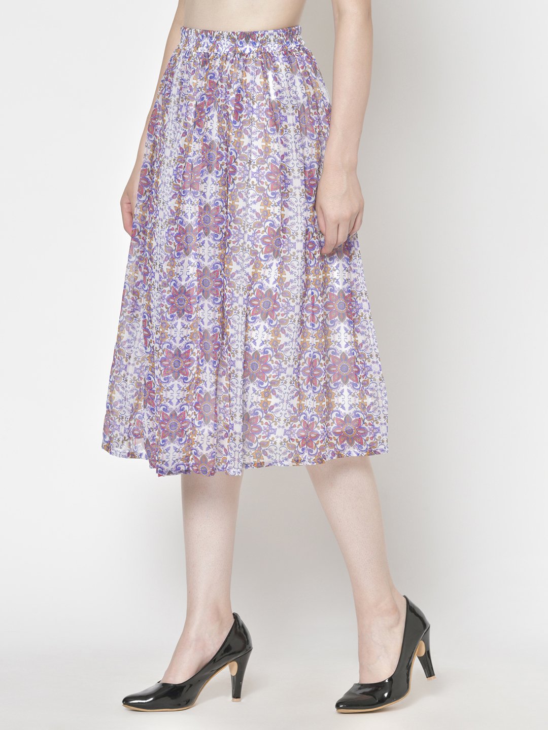 Printed Midi Skirt
