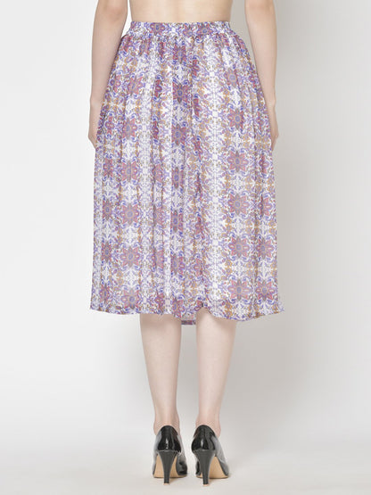 Printed Midi Skirt
