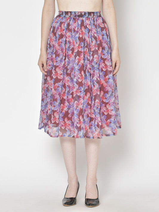 Printed Midi Skirt