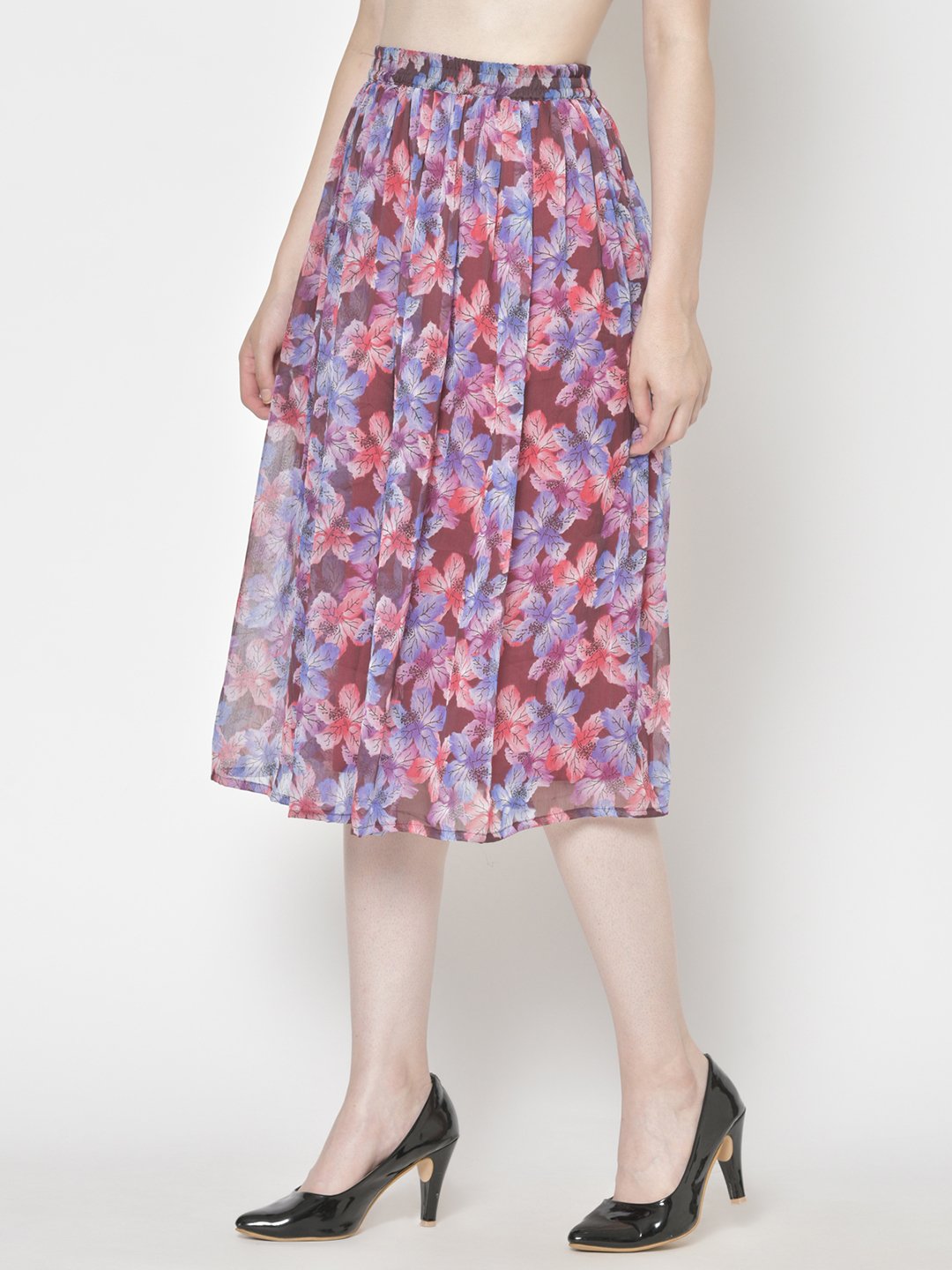 Printed Midi Skirt