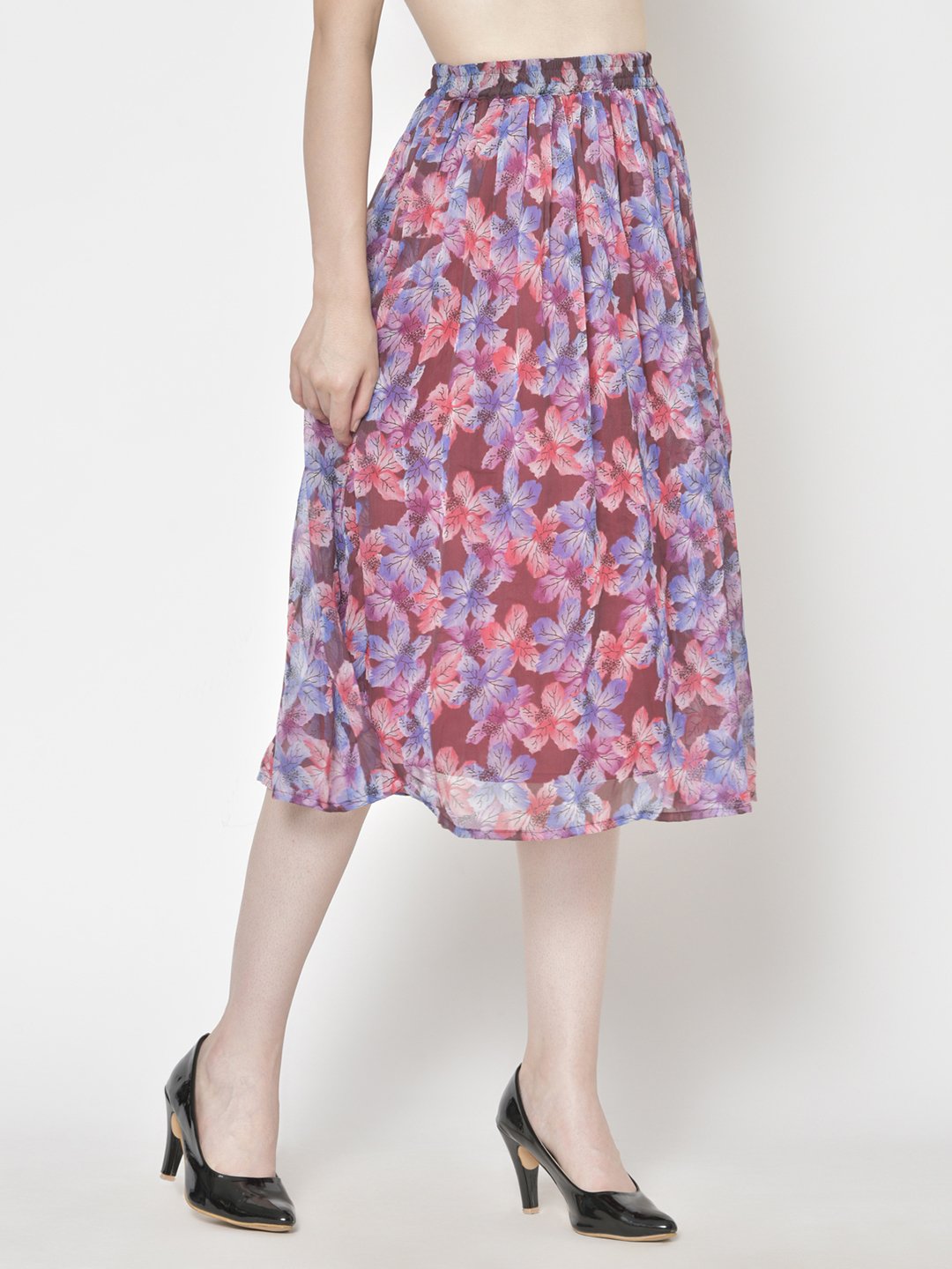 Printed Midi Skirt
