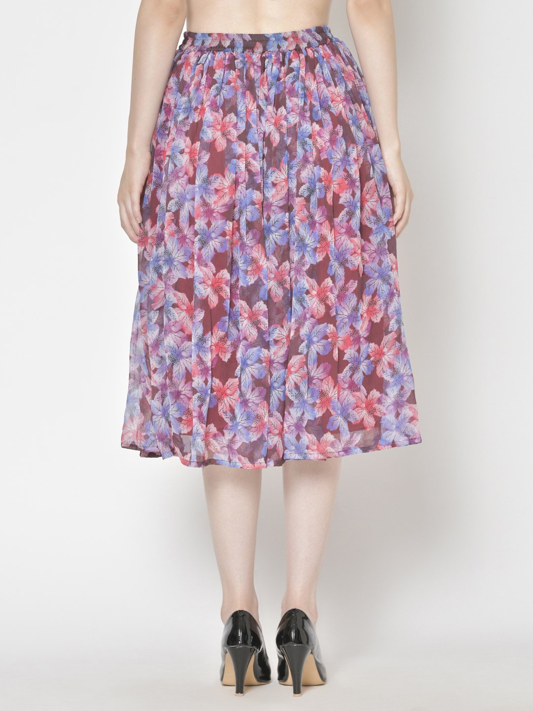 Printed Midi Skirt