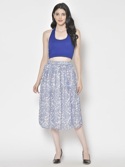 Printed Midi Skirt