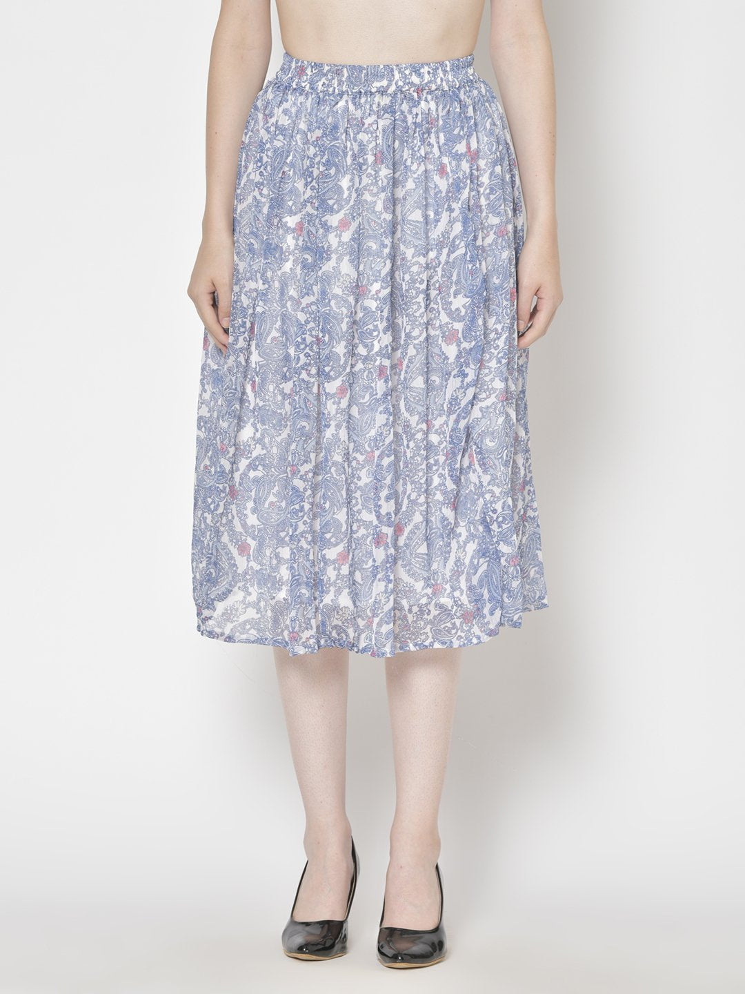 Printed Midi Skirt