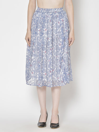 Printed Midi Skirt
