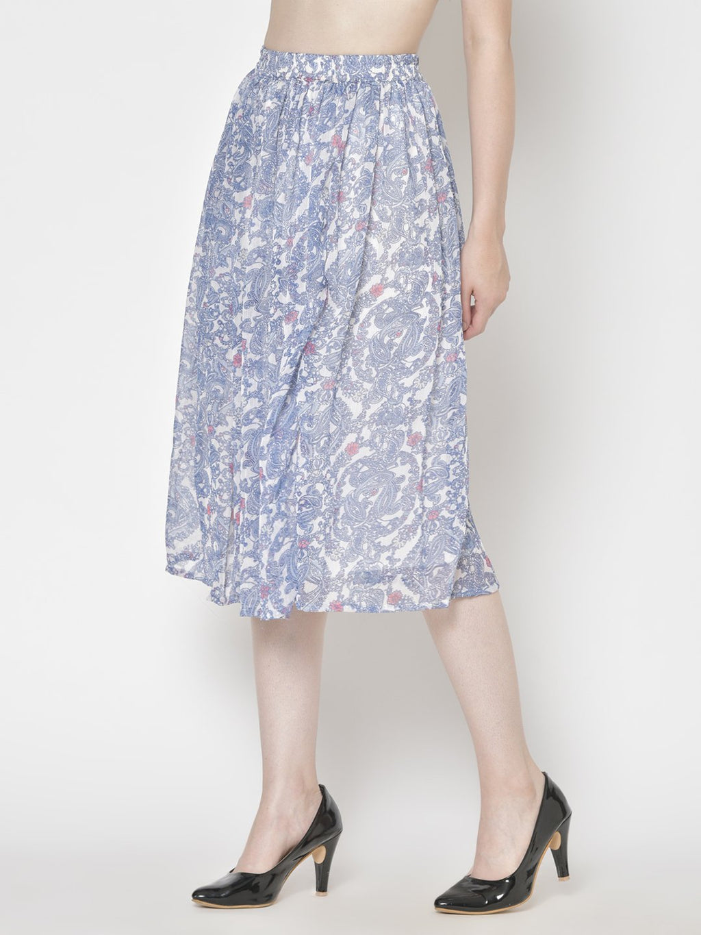 Printed Midi Skirt