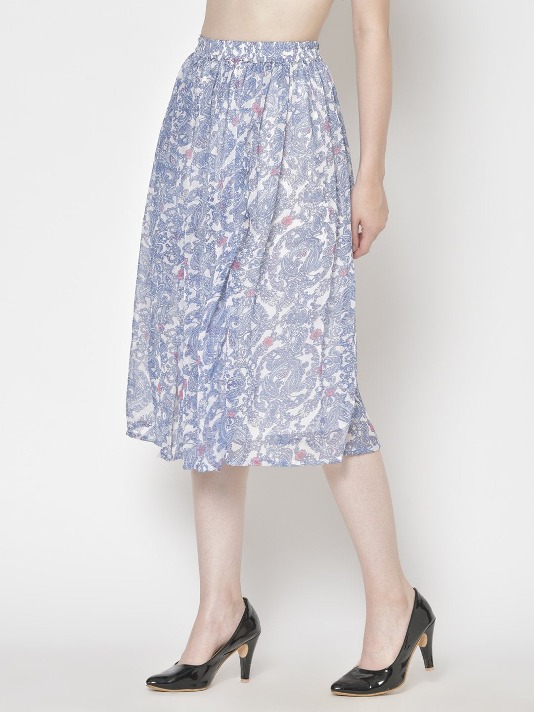 Printed Midi Skirt