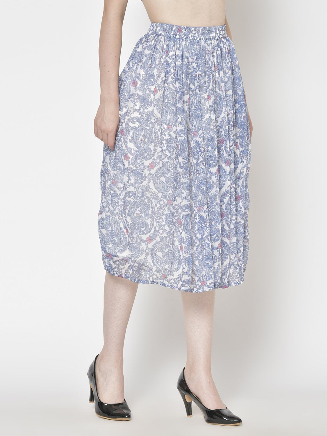 Printed Midi Skirt