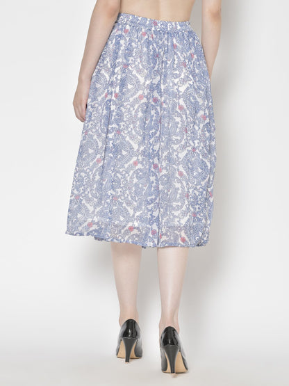 Printed Midi Skirt