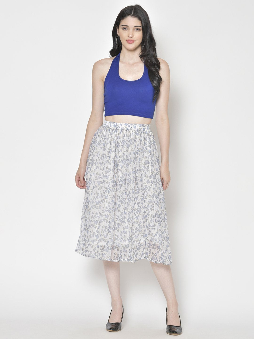 Printed Midi Skirt