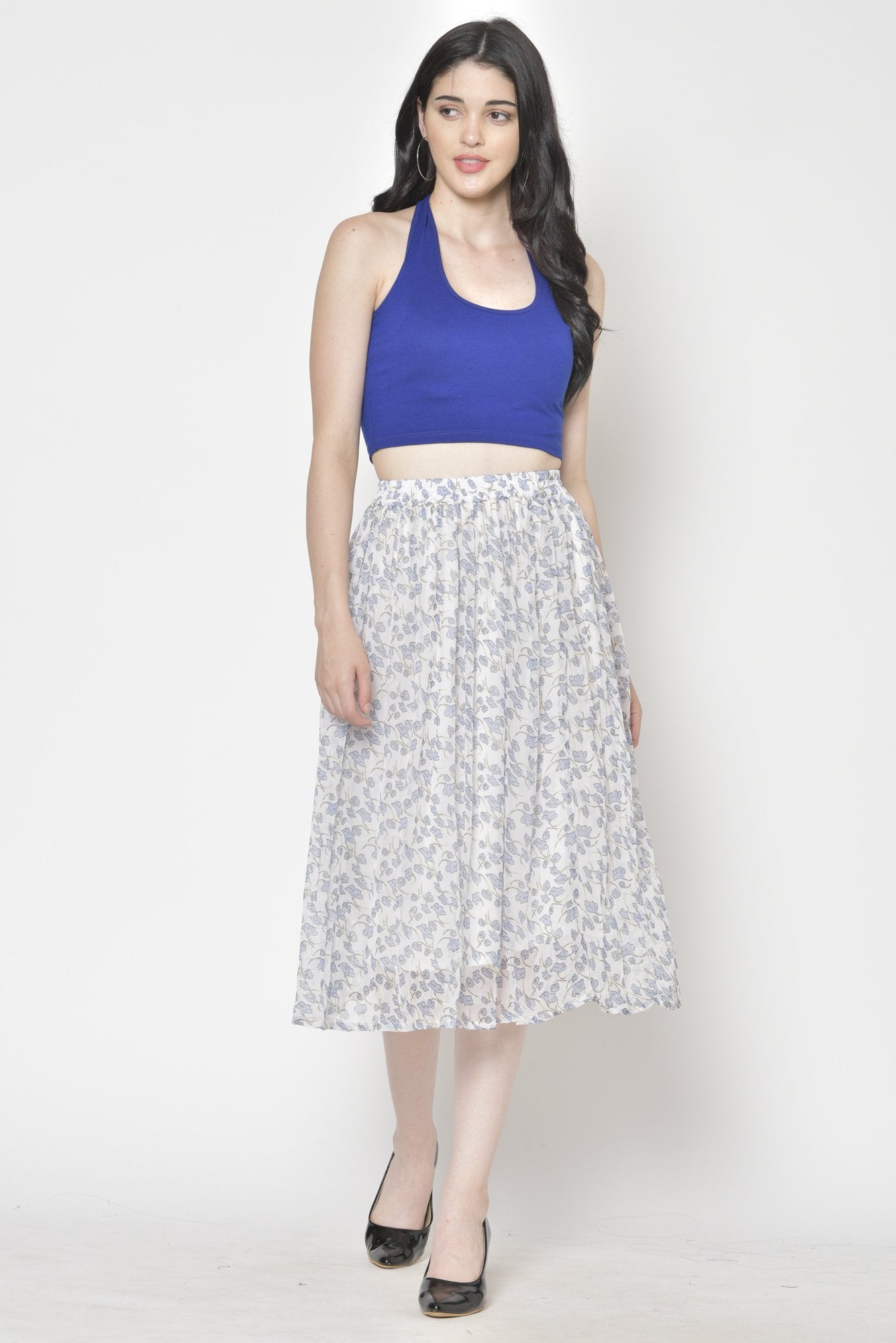 Printed Midi Skirt