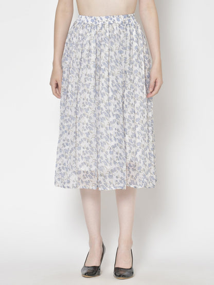 Printed Midi Skirt