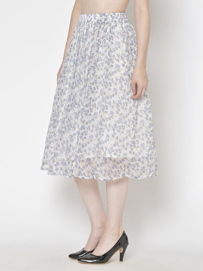 Printed Midi Skirt