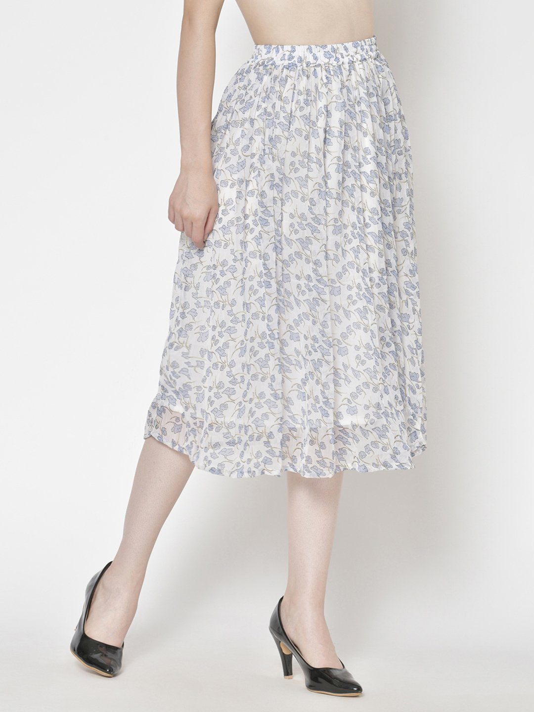 Printed Midi Skirt