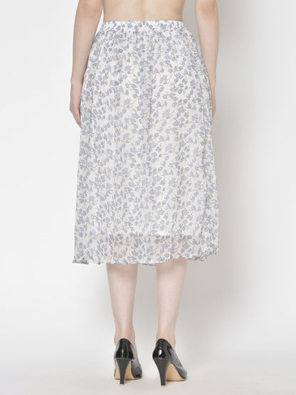 Printed Midi Skirt